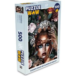 Puzzel Bloemen - Vrouwen - Make up - Legpuzzel - Puzzel 500 stukjes