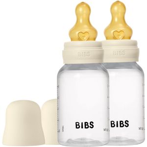 Bibs Fles - Slow Flow - 2 Pack - 150 ml - Latex - Ivory