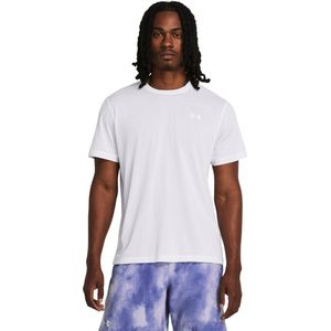 Under Armour UA Launch Shortsleeve Heren Sportshirt - White - Maat S