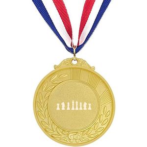 Akyol - schaken medaille goudkleuring - Schaken - beste schaker - chess - gegraveerde sleutelhanger - schaakbord - magnus carlsen - cadeau - gepersonaliseerd - accessoires - sleutelhanger met naam