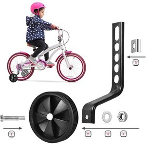 Allecto Plus - Set van 2 trainingswielen voor kinderfiets - Stabilisatoren voor kinderen - Geschikt voor fietsen van 12, 14, 16, 18 en 20 inch - Enkele snelheid