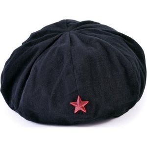 Zwarte verkleed baret voor volwassenen - One size - Revolutie carnaval verkleed accessoire - Che Guevara baret