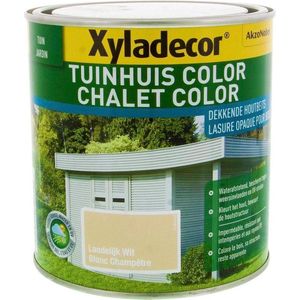 Xyladecor Tuinhuis Color - Houtbeits - Landelijk Wit - Mat - 1L