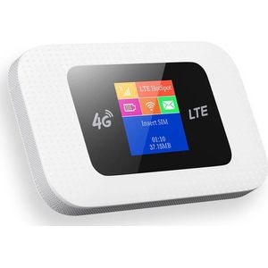 EDUP 4G LTE Mifi Router met LCD Display - Draagbare Mobiele Wifi Hotspot - 4G Router - Werkt met Simkaart - Verbinden tot 10 apparaten
