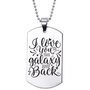 Ketting RVS - I Love You To The Galaxy And Back