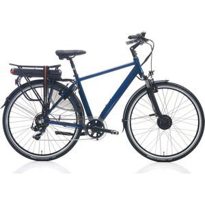 AMIGO E-Vibe D2+ Elektrische Fiets 28 Inch - E-bike voor Heren - 375Wh Accu - 7 Versnellingen - V-Brakes - Donkerblauw