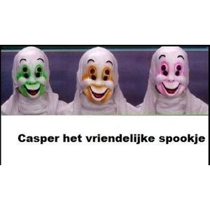 Griezel masker Casper het spookje roze