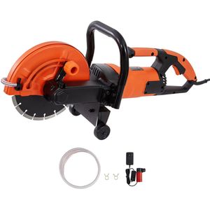 Elektrische Betonzaag Van, 9 Inch, 1800 W 15 A Motor, 3,5 Inch Zaagdiepte, Nat/Droog, voor Steen, Baksteen