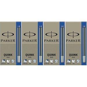 Parker S0116240 inktpatronen - Penvulling - Blauw - 4 x 5 stuks