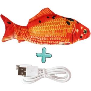 Interactieve oplaadbare bewegende vis (Oranje) - unieke ""must have"" voor uw kat / hond
