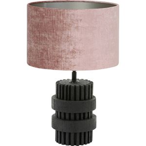 Light and Living tafellamp - roze - hout - SS102112
