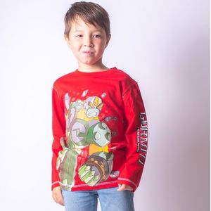 Gormitti Longsleeve rood-Maat 104