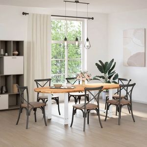 vidaXL Ovale Eettafel 240cm Massief Eikenhout Eettafel - Eettafels - Eetkamertafel - Keukentafel