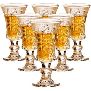 45ml loodvrij heldere zware basis shotglazen - set van 6 - voor sherry