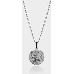 Zeus Hanger Ketting - Zilveren Ketting - 50 cm lang - Ketting Heren met Hanger - Griekse Mythen - Olympus Jewelry