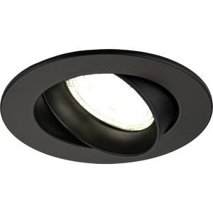 Ledvion LED Inbouwspots Rio, Zwart, 5W, 4000K, Ø85 mm, Dimbaar, Rond, 2 Jaar Garantie, Eenvoudige Installatie, Plafondspots, Inbouwspot Frame