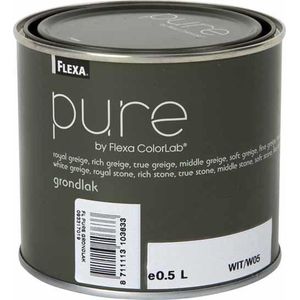 Flexa Pure Lak Watergedragen Grondlak 0,5 Liter 100% Wit