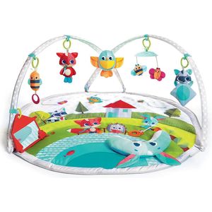 Baby Speelkleed Met Boog - Babyspeelgoed 0 Jaar - Kinderspeelgoed 1 Jaar - Speelmat - Babygym - Wit met Groen