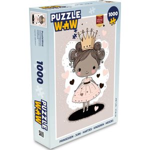 Puzzel Prinsessen - Jurk - Hartjes - Pastel - Meisjes - Legpuzzel - Puzzel 1000 stukjes volwassenen
