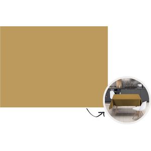 Tafelkleed - Tafellaken - 260x180 cm - Okergeel - Kleur - Herfst - Geel - Effen - Kleuren - Binnen en Buiten