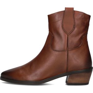 Notre-V Fru110 Enkellaarsjes - Enkelboots met rits - Dames - Cognac - Maat 40