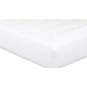 BeterBed Select Perkal Hoeslaken - 180 x 210/220 cm - 100% Katoen Percale - Matrasbeschermer - Matrashoes - Wit