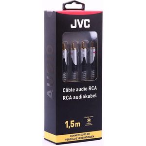 JVC analoge audiokabel 2 RCA CABLE MALE / MALE 1.5 M