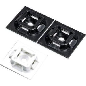 Plakzadels voor kabelbinders 19x19 zwart (100st)