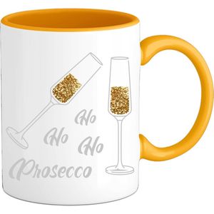 Ho ho ho prosecco! - Mok - Geel