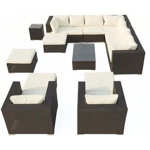 Concept-U - Modulaire tuinmeubels 12/13 Stap in zwart/witte hars STALLA