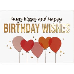 Kaart - Daisy - Hugs kisses and happy birthday wishes - DSY053-A