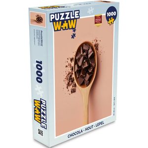 Puzzel Chocola - Hout - Lepel - Legpuzzel - Puzzel 1000 stukjes volwassenen