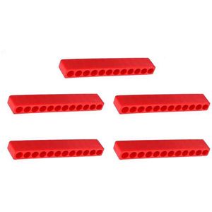 Bit Houder Rack 5 stks 12 Gaten Bit Opslag Strip Schroevendraaier Hex Schacht Kaarthouder Wind Hoofd Zachte Rubber Strips