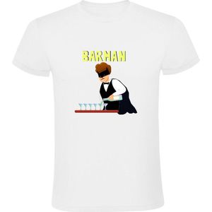 Barman Heren T-shirt | pak | bar | drank | cocktail | cafe | kroeg | superheld