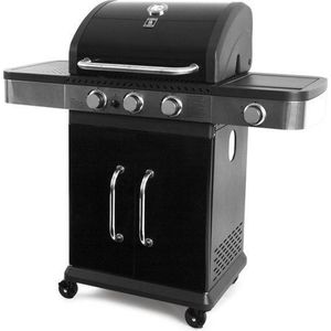 Garden Grill Prestige 3+1 - Gasbarbecue - 3 brander incl zijbrander - Zwart / RVS