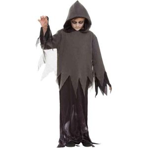 Smiffy's - Beul & Magere Hein Kostuum - Lugubere Grafschender Halloween Kind Kostuum - Zwart, Grijs - Medium / Large - Halloween - Verkleedkleding