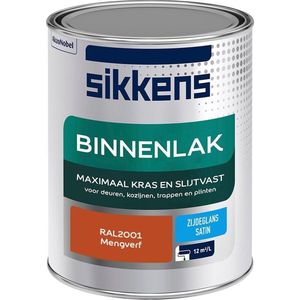 Sikkens Binnenlak - Verf - Zijdeglans - Mengkleur - RAL2001 - 1L