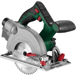 Parkside Accu Handcirkelzaag 20V - Ø zaagblad: 150 mm - Max. zaagdiepte hout: 0 - 48 mm (0°) | 0 - 36 mm (45°) - Zaagdiepte en zaaghoek traploos instelbaar - Accu en snellader niet inbegrepen
