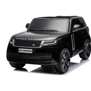 Elektrische kinderauto Range Rover 12V 2 Persoons Kinderauto, 4x4 - 14AH batterij, 2.4 Ghz RC afstandsbediening Zwart