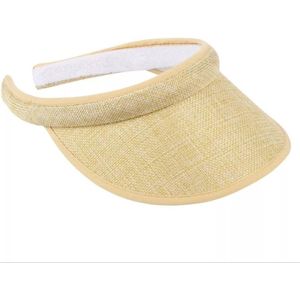 Klem zonneklep Katoenen One size diadeem zonneklep Beige kleur