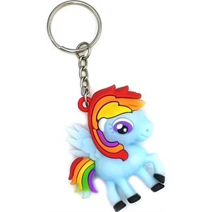 *** Rainbow Kinder Sleutelhanger Eenhoorn - Unicorn - Siliconen Regenboog - Uitdeelcadeau - Feestje Meisjes/Jongens van Heble® ***