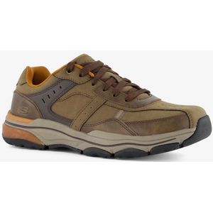 Skechers Romago-Elmen leren heren sneakers bruin - Maat 44 - Extra comfort - Memory Foam