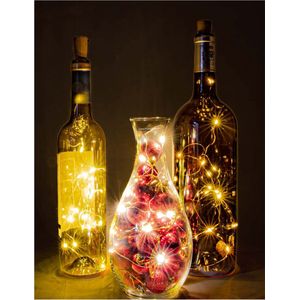3 x Lupine - Fles dop - Fles Kurk Lampje - Flesverlichting - Bottle Light - Fles Lampjes - Fles Licht - Kurk Lampje - Verlichte Fles - Kurk Lampjes - Warm Wit