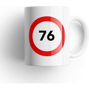 Mok 76 jaar | Mok verjaardag |Fotofabriek cadeau mok| Grappige mok | Mok gefeliciteerd | Mok happy birthday