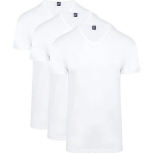 Alan Red - Vermont T-Shirt V-Hals Wit 3 pack - Heren - Maat S - Regular-fit