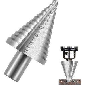 Trappenboor - Conusboor - Stappenboor - Schilboor - Kegelboor - Geschikt Voor Metaal - Rvs - Aluminium - Koper - Kunststof - Hout - Andere Materialen - Zorg Voor Nauwkeurig Boren - Ø 5-35mm - Boren Voor Diverse Materialen