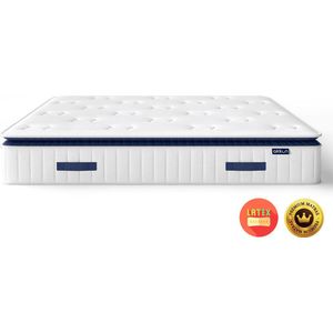 Akkon® Original Matras 160x210 cm | 2-in-1 matras met topper - Natuur latex foam - 100 nachten proefslapen