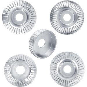 Houten slijpschijven voor haakse slijper - 5 stuks krimpschijven voor houtbewerking (zilver) Washing Machine