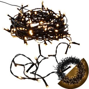 Cheqo® Kerstboomverlichting - Micro Clusterverlichting - Kerstlampjes - Led Verlichting - Kerstverlichting voor Binnen en Buiten - 400 LED - 8 Meter - Warm Wit