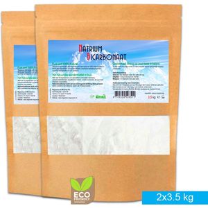 SoLMAG Natriumbicarbonaat - 7 kg (2x3,5 kg) Voordeel Set - Baking Soda - Zuiveringszout - Allesreiniger – Geurverwijderaar - Bakpoeder - Baking Powder - Bicarbonaat - Bicarbonate - Schoonmaaksoda